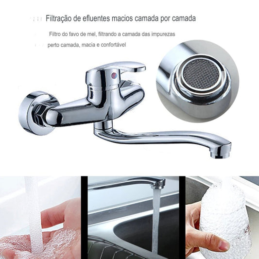 Torneira FlexAlum 360°: Controle Duplo e Durabilidade Premium Cozinha010 Vitrine das Torneiras