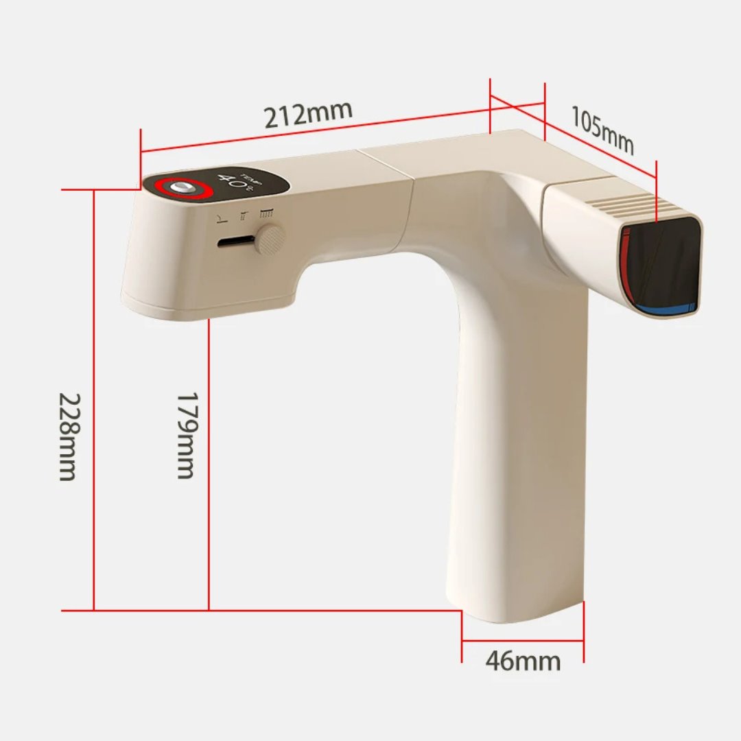 Torneira Gourmet Digital com Purificador de Água na cor Branca Banheiros e Lavabos078 Vitrine das Torneiras