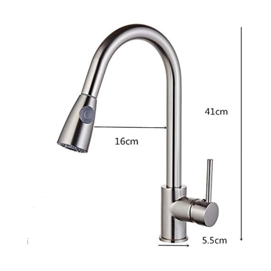 Torneira Gourmet Flexível com Misturador Monocomando Aço Escovado Cozinha e Área Gourmet056 Vitrine das Torneiras