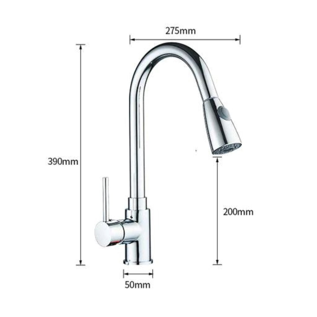 Torneira Gourmet Flexível com Misturador Monocomando Cromada Cozinha e Área Gourmet053 Vitrine das Torneiras