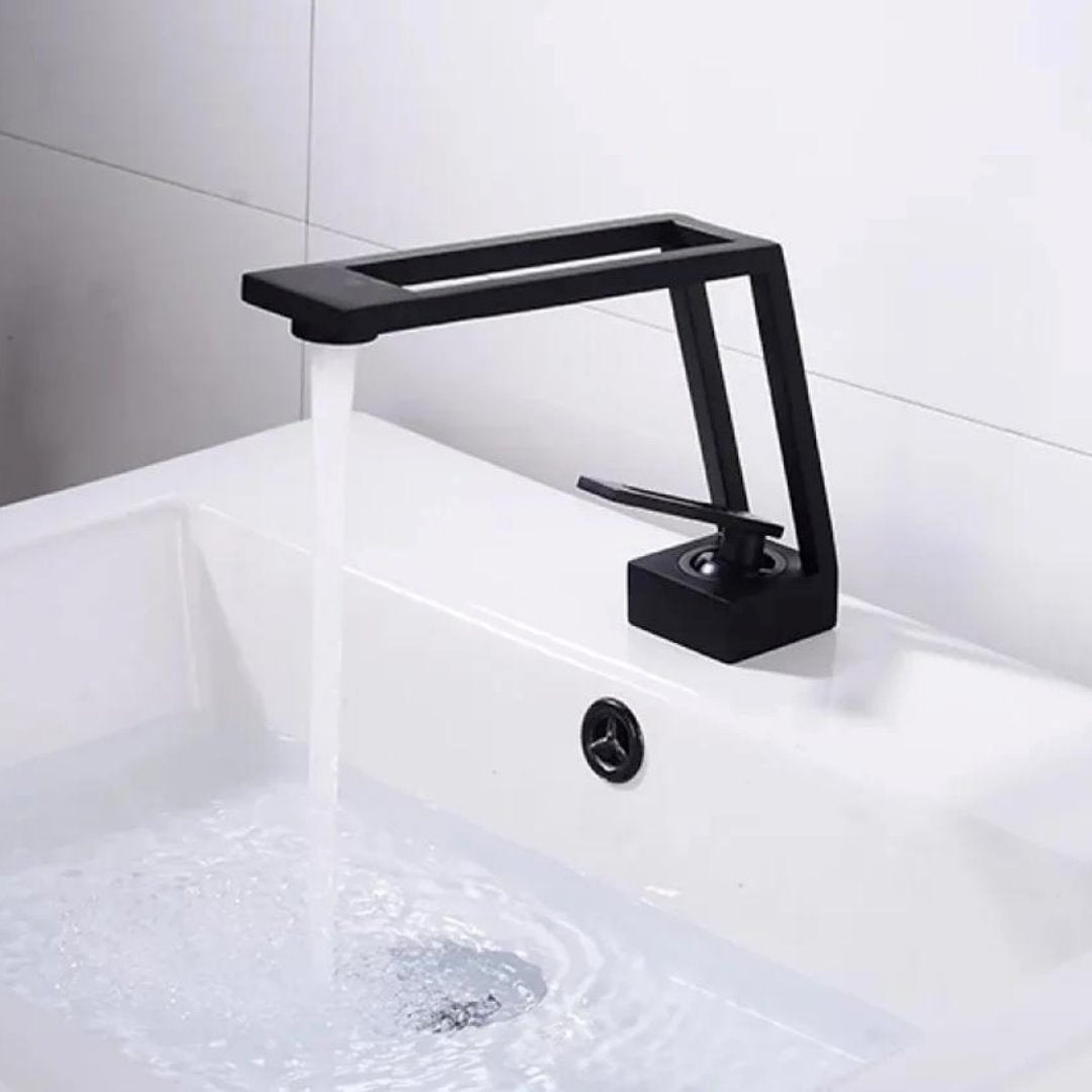 Torneira Luxo Bica Alta Preto Fosco Banheiros e Lavabos033 Vitrine das Torneiras