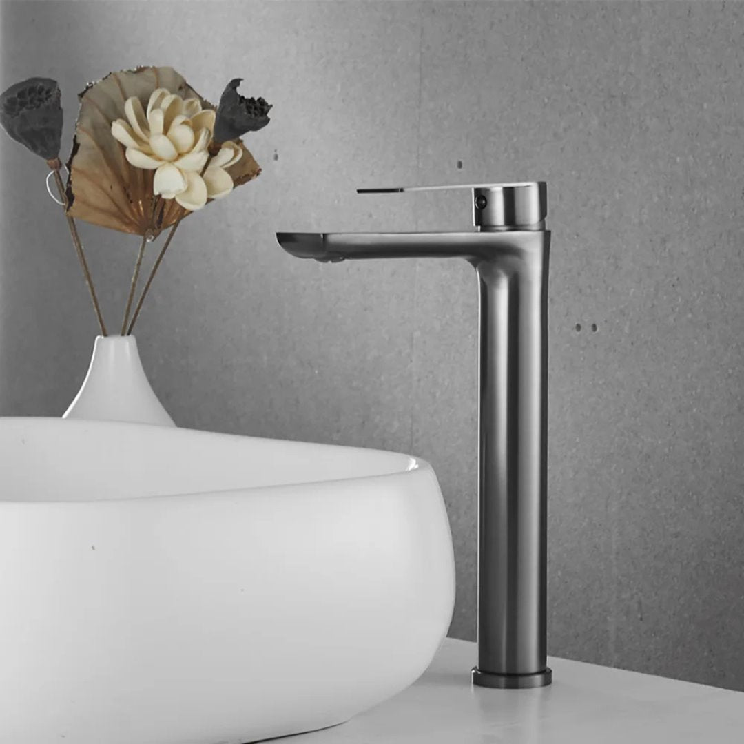 Torneira Misturador Monocomando de Bancada com Bica Alta para Banheiro - Preto Fosco 15% OFF Queima001 Vitrine das Torneiras