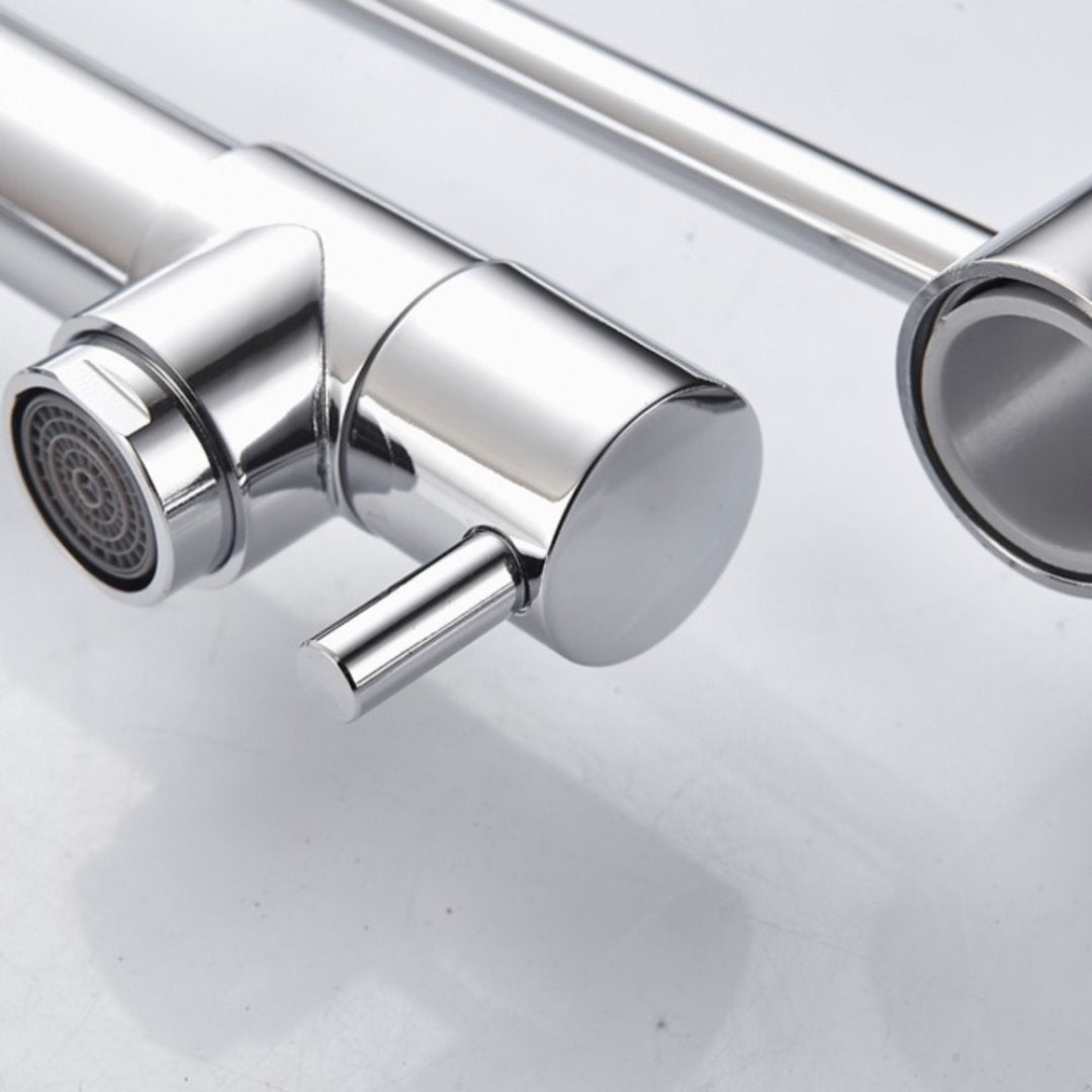 Torneira Monocomando Gourmet com Spray Extensor - Elegance Plus Prata Cozinha006 Vitrine das Torneiras
