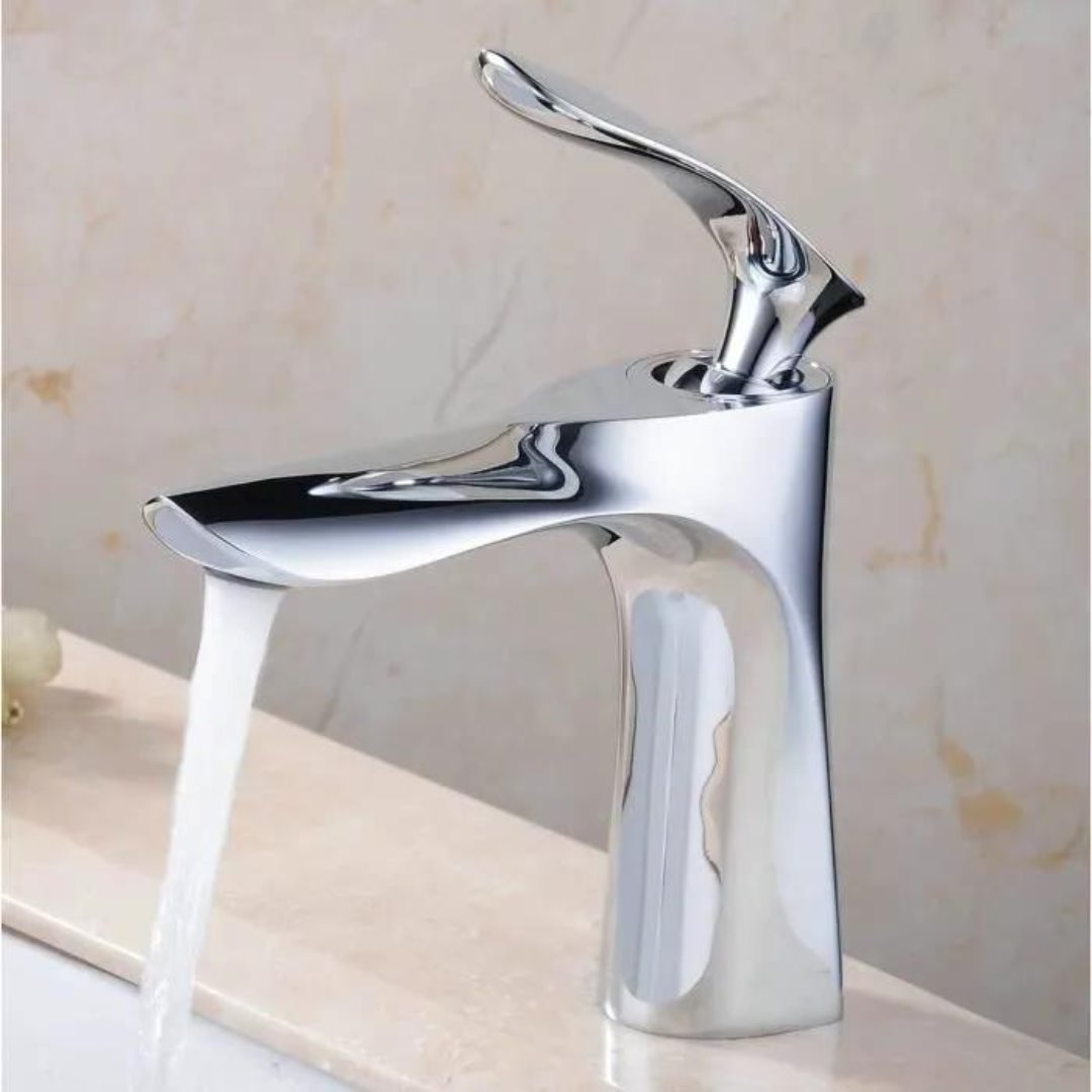 Torneira Monocomando Luxo Para Banheiro com Cascata 220V Cromada Banheiros e Lavabos089 Vitrine das Torneiras