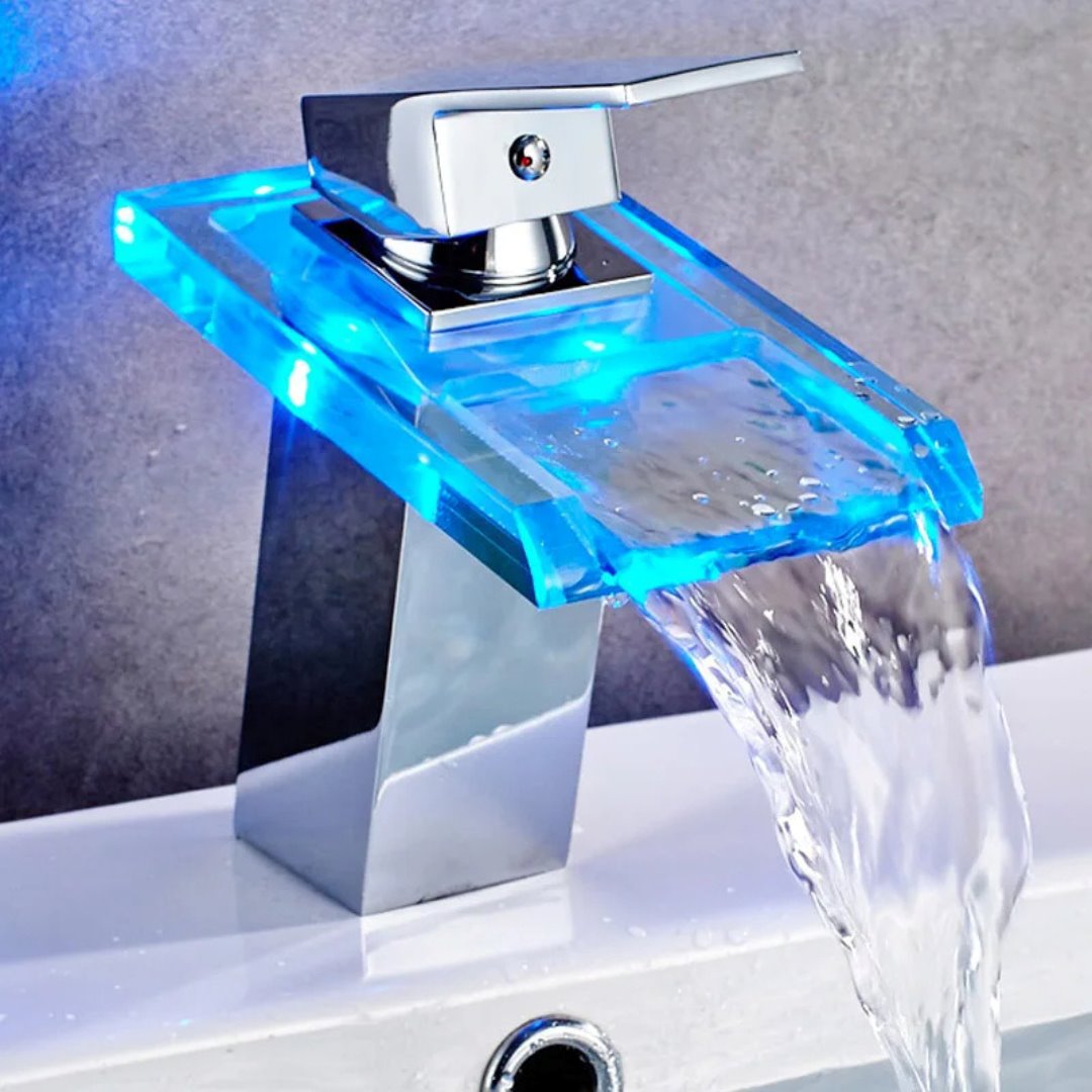 Torneira Premium LED Quente e Frio para Banheiro Banheiro021 Vitrine das Torneiras Cromado