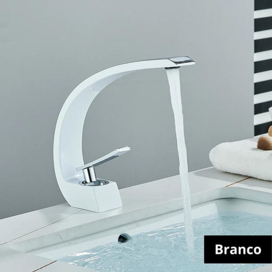 Torre Clássica de Cerâmica para Lavatório - Água Quente & Fria Banheiros e Lavabos030 Vitrine das Torneiras Branco