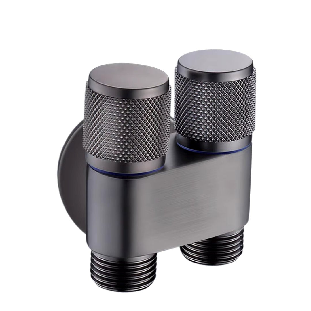 Válvula de Controle Duplo Inox 1 Entrada 2 Saídas – Divisor de Água Automático Acessórios Banheiro084 Vitrine das Torneiras Preto