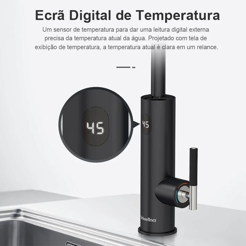 Aqueça Bem: Torneira Elétrica 3200W - Instantânea Digital Cozinha027 Vitrine das Torneiras 