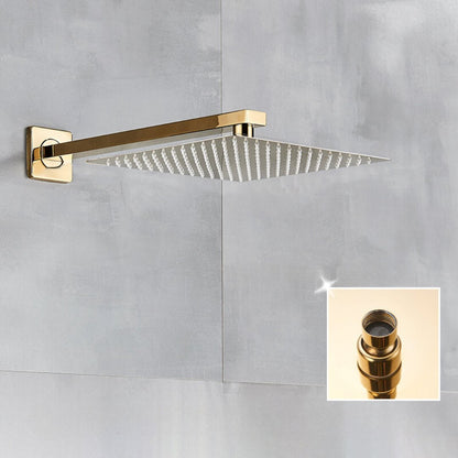 Chuveiro Quadrado de Luxo em Aço Inoxidável Ducha006 Vitrine das Torneiras Ouro Polido 20 cm 