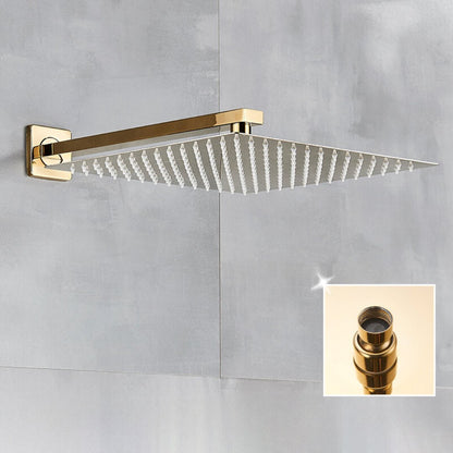 Chuveiro Quadrado de Luxo em Aço Inoxidável Ducha006 Vitrine das Torneiras Ouro Polido 30 cm 
