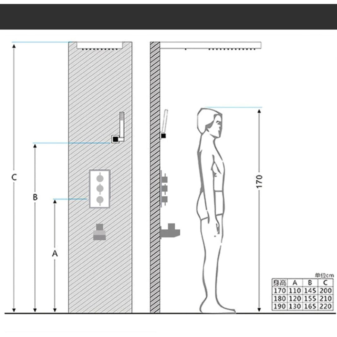 Chuveiro Retangular Termostático - Estilo Contemporâneo Ducha007 Vitrine das Torneiras 