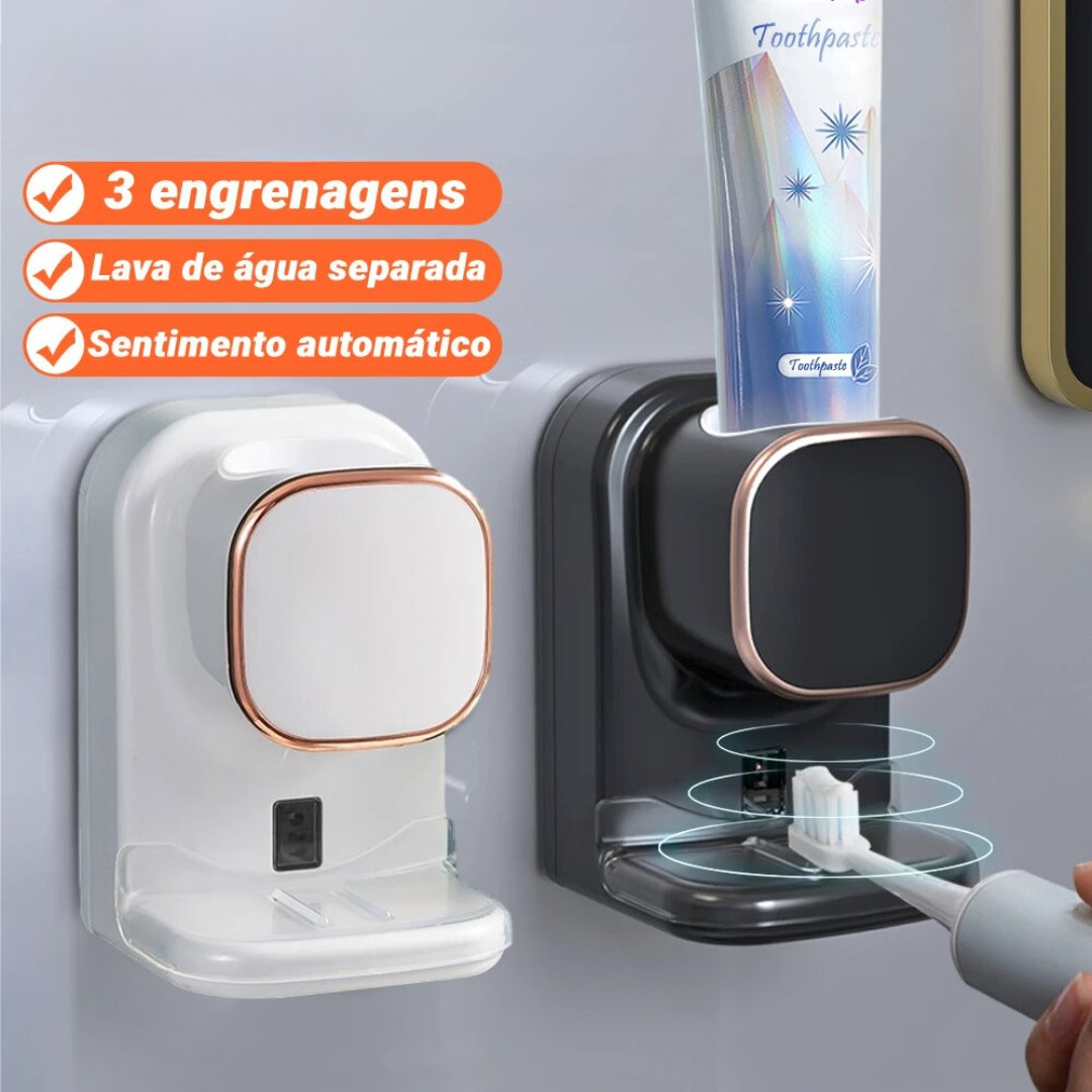 Dispensador Dental Automático com Sensor de Indução Infravermelho e Porta-Escovas UV Acessório006 Vitrine das Torneiras 