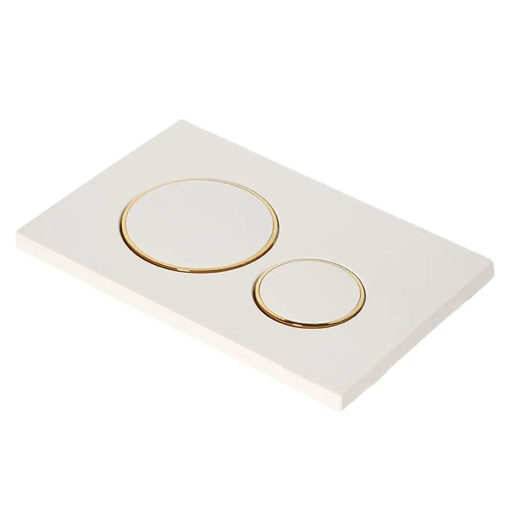 DualLuxe: Placa Geberit Sigma20 - Branco Dourado - Vibratite Acessório021 Vitrine das Torneiras Branco 