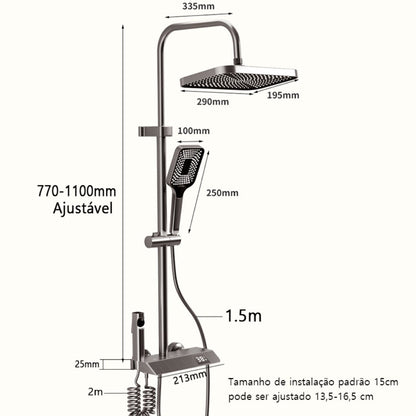 Kit de Chuveiro LED Hidrelétrico Multifuncional Ducha001 Vitrine das Torneiras 