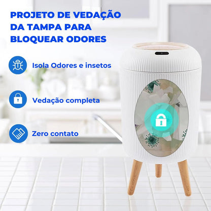 Lixeira Automática com Sensor de Movimento - Prática e Higiênica Acessórios Banheiro039 Vitrine das Torneiras 