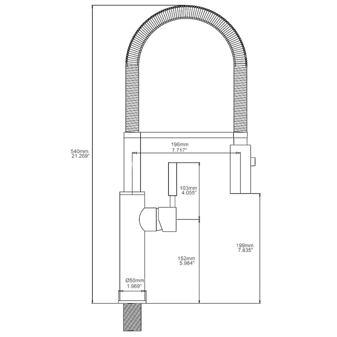 Misturador Monocomando Bagnolux 1036 - Água Fria e Quente Cozinha009 Vitrine das Torneiras 