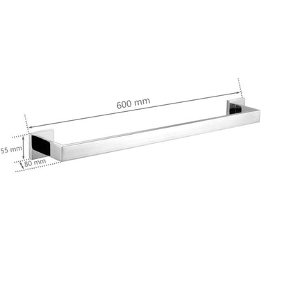 Toalheiro para Banheiro em Aço Inoxidável - Cromado - 60cm Acessórios Banheiro027 Vitrine das Torneiras 