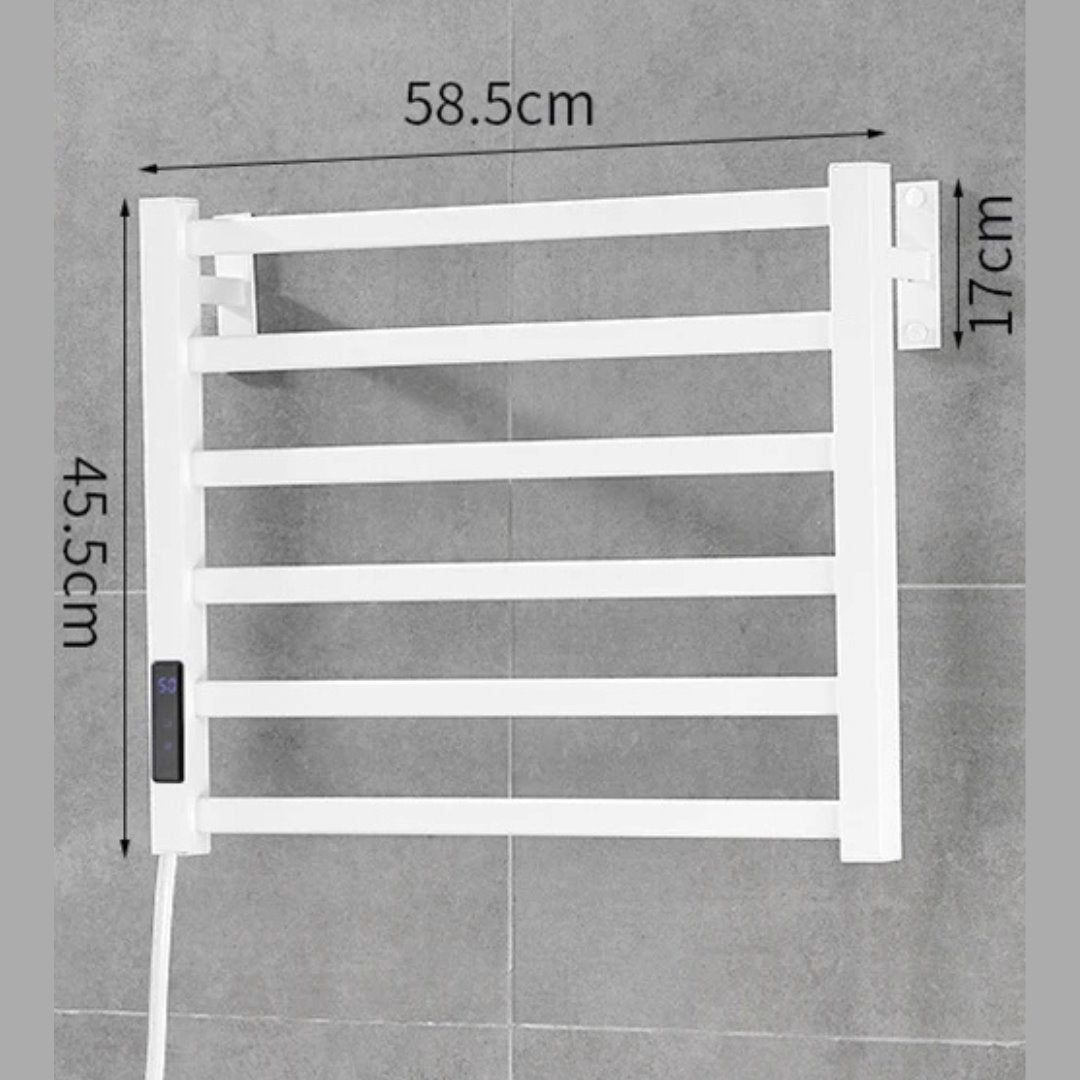 Toalheiro Termostático com Aquecedor 6 Andares com Display 220V - Branco Toalheiro012 Vitrine das Torneiras 