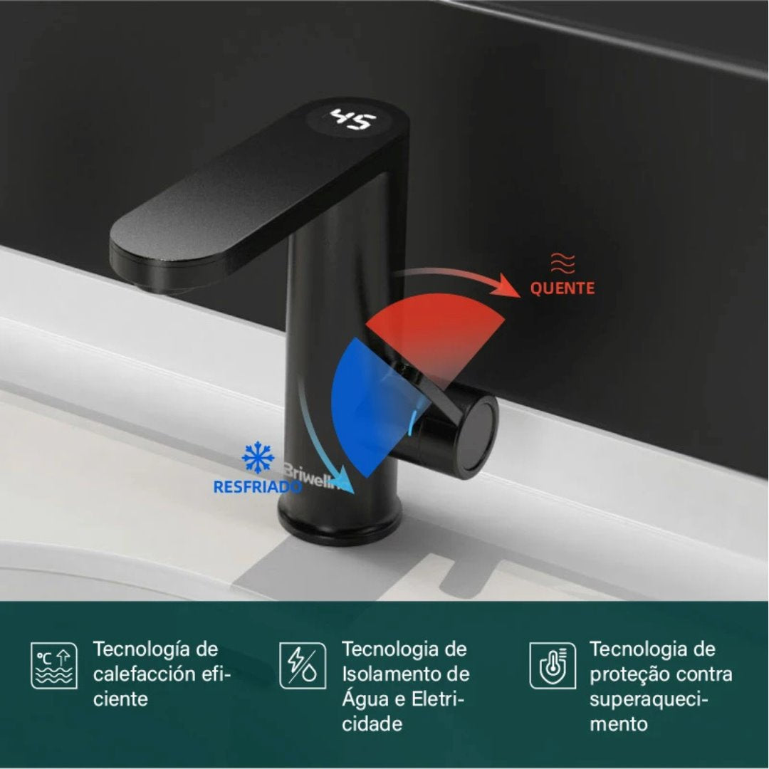 Torneira Quente Instantânea Digital 3200W - Água Quente Sem Espera Acessórios Banheiro033 Vitrine das Torneiras 