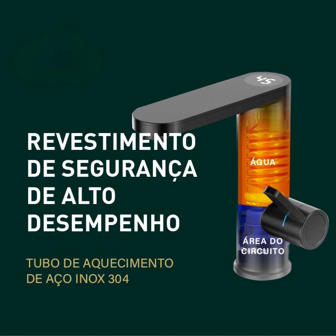 Torneira Quente Instantânea Digital 3200W - Água Quente Sem Espera Acessórios Banheiro033 Vitrine das Torneiras 