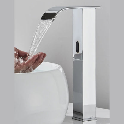 Torneira Sensorial Automática de Luxo para Banheiro - Bica Alta - Misturador Água Quente e Fria Banheiros e Lavabos049 Vitrine das Torneiras 