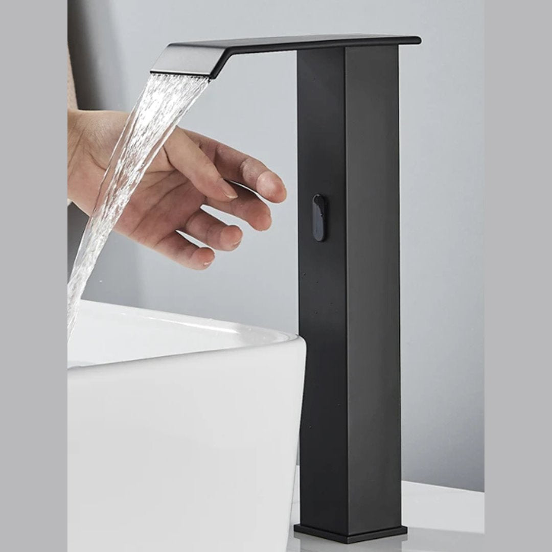Torneira Sensorial Automática de Luxo para Banheiro - Bica Alta - Misturador Água Quente e Fria Banheiros e Lavabos049 Vitrine das Torneiras 